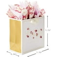 thumbnail image 3 of Signature 7" Medium Birthday Gift Bag with Tissue Paper (Pink Flowers), 3 of 3