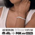 thumbnail image 2 of Cate & Chloe Ally 18k Yellow Gold Plated Tennis Bracelet with Simulated Diamonds Gift for Women, 2 of 9