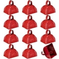 thumbnail image 1 of Cencerros de Metal Paquete de 12 Rojas Timbre Fuerte con Asas para Eventos Deportivos y Bodas, 1 of 8