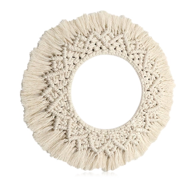 Bearachild Colgador de pared de cuerda para tapiz colgante, artesanía para el hogar, decoración nórdica Bohemia para el hogar, regalo para dormitorios, Decoración del hogar Z150A Bearachild HA009158-01