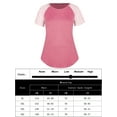 thumbnail image 2 of Womens Plus Size Tops Short Sleeve T Shirts Striped Raglan Tee Shirts Causal Summer Tunics Blouses, 2 of 7
