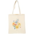 thumbnail image 2 of Canvas Tote Bag Flower Printing Handbag Large Capacity Tote Bag for Girl, 2 of 7
