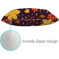 thumbnail image 3 of Pillowcases Autumn Leaves of Chestnut Pillow Cases Set of 2 Pillow Cover Cushion Case Rectangle Pillowcase with Hidden Zipper 16x24 Inch Home Decor, 3 of 6