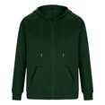 thumbnail image 4 of PNTUTB Men's Long Sleeve Hoodie Solid Color Sweatshirt Coat Casual Sports Zipper Outerwear, 4 of 5