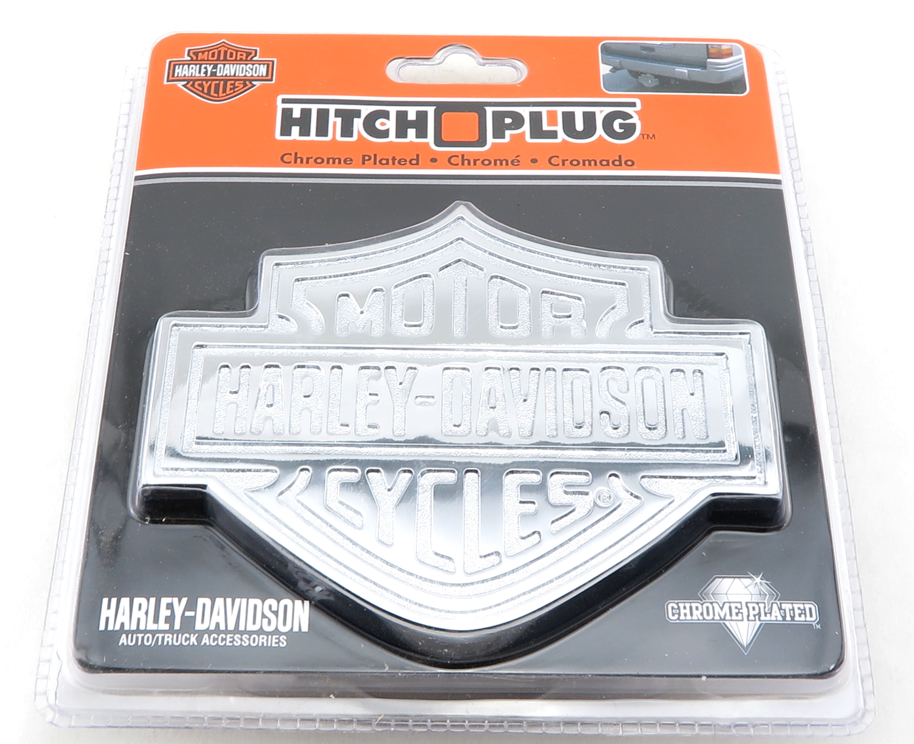 Harley Davidson Cycles Chrome Trailer Hitch Plug Cover Universal