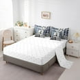 thumbnail image 5 of Manfei Safari Bear 7-Piece Bedding Comforter Set,Outdoor Adventure King Bedding Sets,Blue Black Plaid Grid Bed Sheets For Boy Teens,Ultra Soft Home Decor, 5 of 8