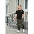 thumbnail image 2 of Arshiner Girls' Casual Sets Short Sleeve T-Shirt Top and Sweatpants with Pockets, 2 of 5