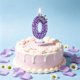 thumbnail image 5 of Purple Glitter Number Birthday Candles 0-9 Set Cake Topper Candles For Party Decor, 5 of 6