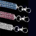 thumbnail image 4 of Increíble collar de diamantes de imitación de 3 filas para mascotas, collar de perro gato, joyería de hueso de diamantes de imitación brillantes, accesorios de boda para fiestas (blanco-M) WD.WDQZL Hogar, 4 of 5
