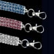 thumbnail image 5 of Increíble collar de 3 filas de diamantes de imitación para mascotas, gatos, perros, collares, joyas de hueso de diamantes de imitación brillantes, accesorios de boda para fiestas (azul-L) brillar Juguete, 5 of 6