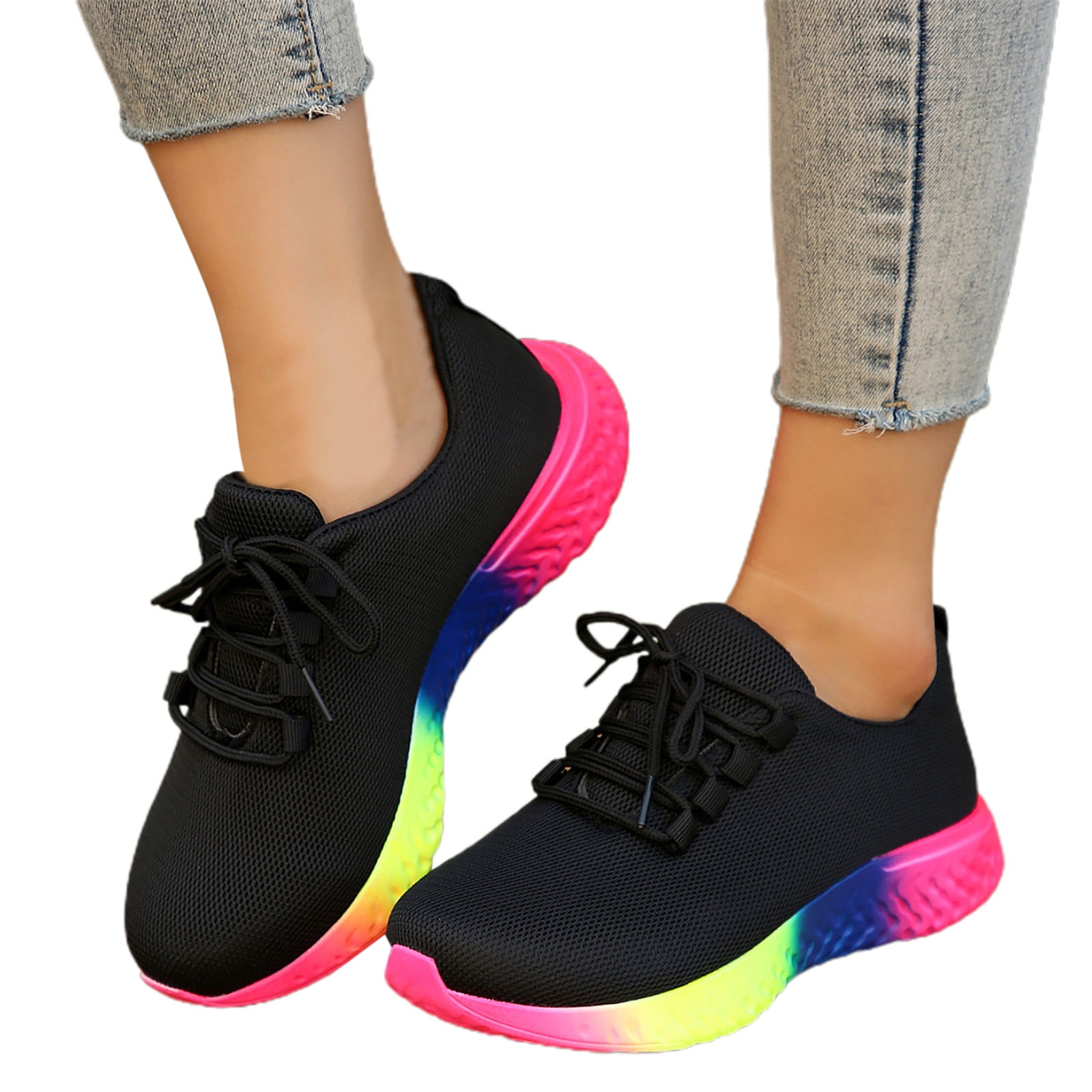 [BACKNINE]★24SS★韓国人気★Soft shoes BN016 YOUSNH 2024 Spring New European and American Large Rainbow