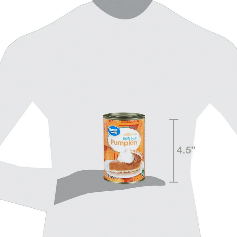 Great Value 100% Pure Pumpkin, 15 oz