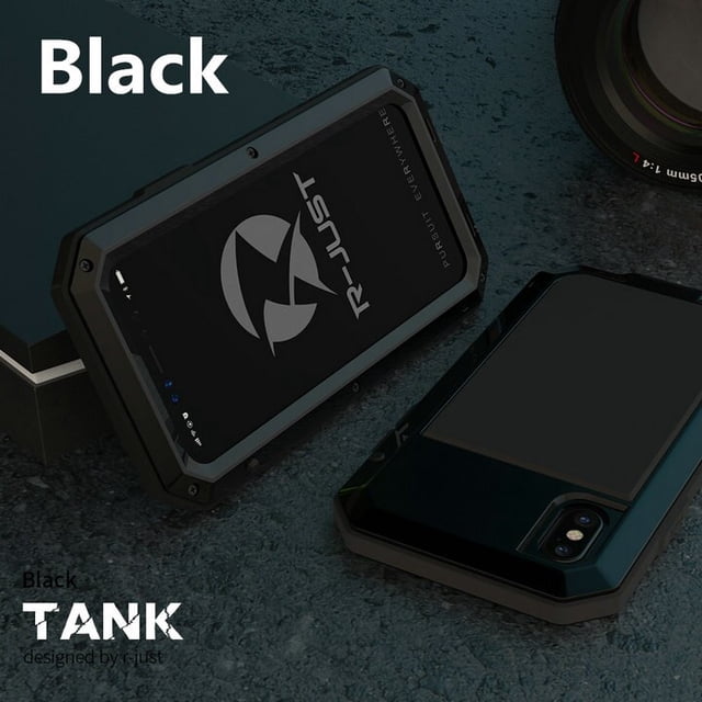 Heavy Duty Protection Armor Metal Phone Case para iPhone 14 13 12 11 Pro XS MAX SE XR X 6 6S 7 8 Plus Cubierta de aluminio a prueba de golpes Tan Jianjun unisex