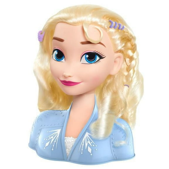 Tête de Coiffure d'Elsa de La Reine Des Neiges 2 Disney (14 éléments)