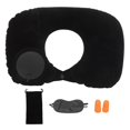 thumbnail image 2 of Almohada De Forma U Inflable, Superficie De PVC, Diseño De Boquilla A Prueba De Fugas, Bolsillo Elástico, Cojín De Cuello Portátil Para Automóvil, Oficina, Aeronaves Con, 2 of 7