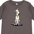 thumbnail image 4 of Inktastic Curious Greyhound Boys or Girls Long Sleeve Toddler T-Shirt, 4 of 5