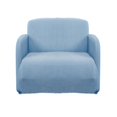 thumbnail image 2 of Abbracc Textured Elastic Sofa Slipcover Solid Color Soft Breathable Furniture Protector blue 1 seat, 2 of 9