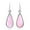 Pink, variant on Classic Teardrop Shaped Pink MOP Inlaid Sterling Silver Dangle Earrings