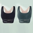 thumbnail image 2 of Lmnyox 2 Pack Women's Sport Bras Comfort Wireless Yoga Bralettes Low Impact Seamless Push Up Bras, 2 of 5