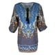thumbnail image 2 of Blesiya Mujeres Damas Tribal Verano Floral Corto Kaftan Vestidos gris Zulema Vestido étnico de las mujeres, 2 of 8