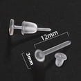 thumbnail image 3 of Qisuw 100Pcs Invisible Plastic Earrings Blank Pins Stud Tiny Head Earring Posts and Back Jewelry Findings DIY Supplies, 3 of 13