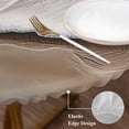 thumbnail image 4 of Beach Ocean Wave Round Fitted Table Cover Abstract Art Coastal Brown Gradient Waterproof Table Cloth with Elastic Edge Wipeable Tablecloth for Picnic Camping Party Fits 55"-60" Diameter, 4 of 8