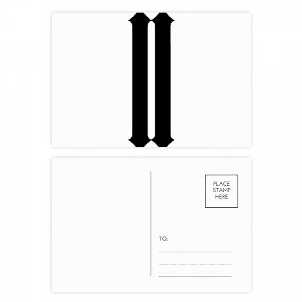 roman numerals two in black postcard set birthday mailing thanks greeting card