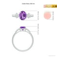 thumbnail image 5 of ANGARA Natural 1.15 ct Amethyst Criss Cross Ring with Diamonds in 925 Sterling Silver for Women (Size-8x6mm) | February Birthstone, Anniversary, Jewelry Gift for Women | Natural Amethyst Ring, 5 of 9