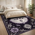 thumbnail image 3 of ODIKA 8'x10' Washable Area Rug Durable, Non-Slip Celestial Sun Moon Face Scroll Border Distressed Astrology Round for Living Room, Under Sectional, Family, 3 of 7