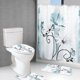 thumbnail image 1 of Dznils Rústico Granja Shower Curtain y Alfombra Set, 16 Pzas Juego de Baño Floral Margarita Verde Azulado, 72 x 72, 1 of 10