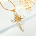 thumbnail image 2 of Weipu zircon Cross collar colgante personalidad creativa Virgin Cross collar cadena de clavícula femenina joyas de pareja regalo de San Valentín, 2 of 5