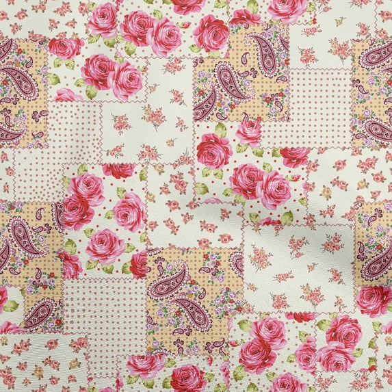 oneOone Cotton Cambric Brown Fabric Florals Sewing Craft Projects Fabric Prints By Yard 42 Inch Wide