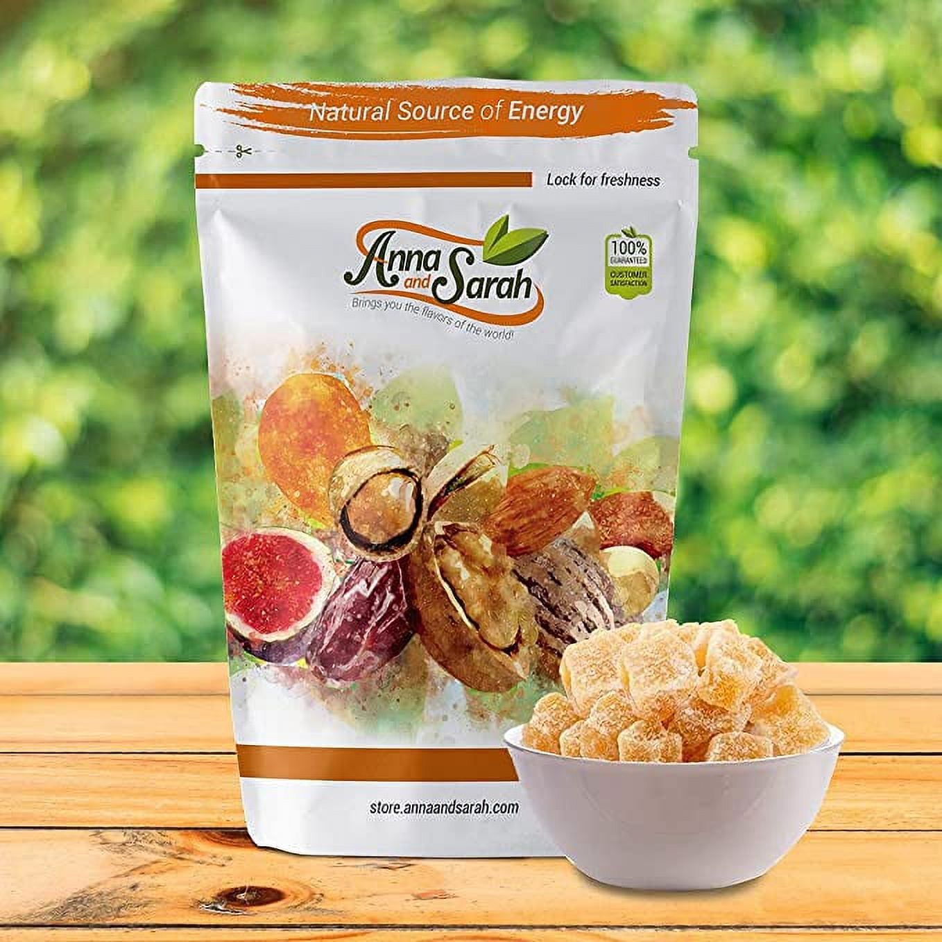 Anna and Sarah Unsulphured Crystallized Ginger Chunks in Resealable Bag, 2lbs