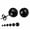 Black, variant on 6 Pairs Ball Stud Earrings 3-8 mm Ball Earrings Set Small Studs Earrings for Women Men, Black
