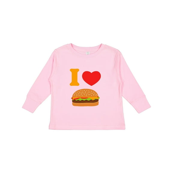 Inktastic I Love Cheeseburgers Boys or Girls Long Sleeve Toddler T-Shirt