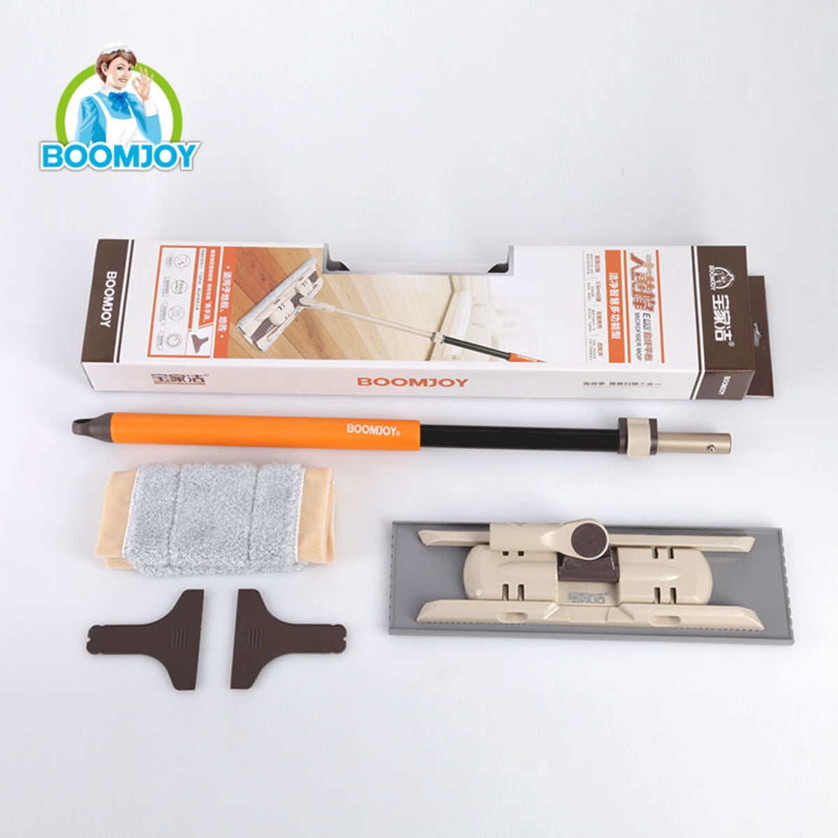 Cleaning Boomjoy Cleaning Cloth Microfiber Swift Wall Scratch Clip Cloth Flat Mop