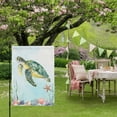 thumbnail image 5 of Sea Turtle Garden Flags For Outdoor, Teal Green Starfish Shell Marine Life Small Double Side Yard Flags Weather Proof Garden Decor for Lawn Outside Holiday 12 x 18 Inches, 5 of 9