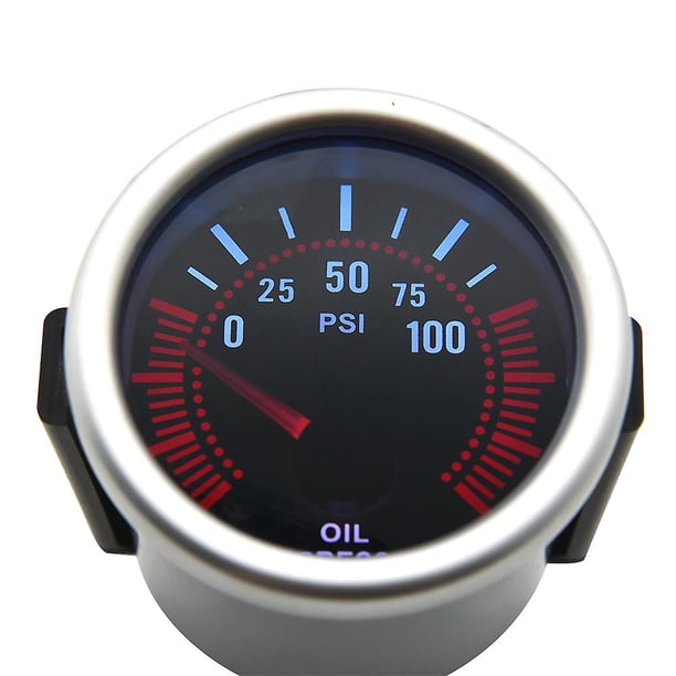 Universal 12v Car 52mm Smoke Len Pointer Boost Gauge -1~0~2 Bar Turbo Boost Meter White Led Psi Turbo Pressure Gauge