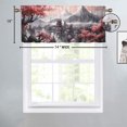 thumbnail image 4 of Cherry Blossom Kitchen Valance Curtain Rod Pocket Japanese Pink Floral Plum Flower Traditional Decor Thermal Insulated Room Darkening Curtain for Dinning Room 54 by 18 in, 1 Panel, 4 of 6