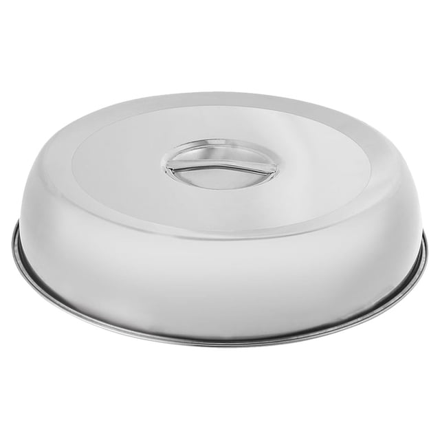 BRIGHTFUFU Cubierta para carne de acero inoxidable, cubierta para comida con asa, cubierta para comida a la parrilla, tapa metálica para comida, cubierta para carne