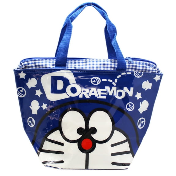 Doraemon Cross-Eyed Face Vinyl Small Size Fashion Tote Bag