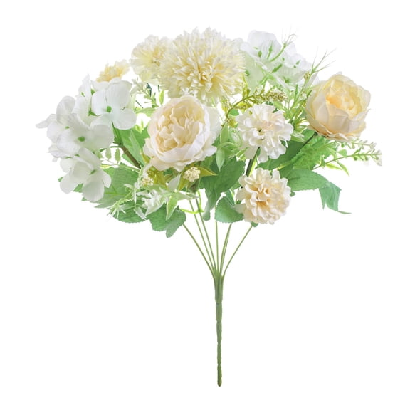 LYCAQL Artificial Flowers, Peony Silk Hydrangea Bouquet Decor Carnations Flower Arrangements Wedding Decoration Table Centerpieces