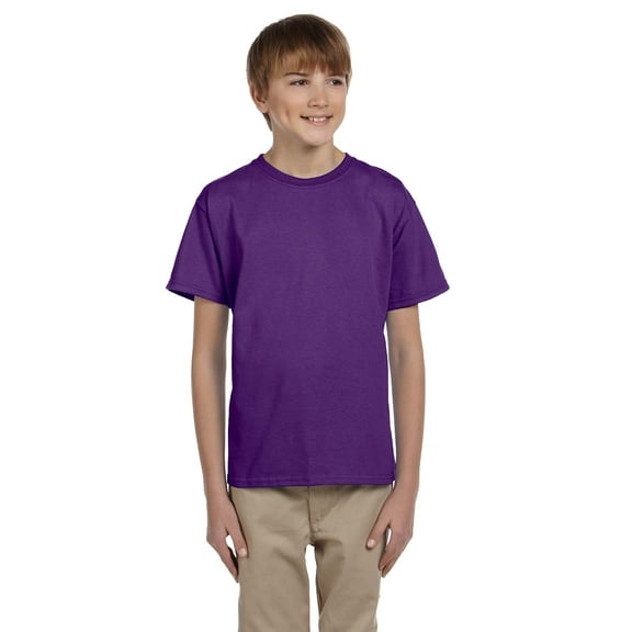 Gildan Ultra Cotton Youth Tee , G200B , Purple , Medium