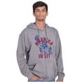 thumbnail image 4 of Statue of Liberty America is Lit Joke Zip Up Hoodie Men's Women's Brisco Brands S, 4 of 6