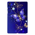 thumbnail image 3 of for Galaxy Tab A7 10.4" 2020 SM-T500 / SM-T505 Floral Pattern Case, Luxury Ultra Slim Flexible Lightweight Anti-Fingerprint Drop Protective Heat Dissipation with Soft TPU Cover, Blue Butterfly, 3 of 6