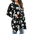 thumbnail image 2 of JINMGG Womens Coats Clearance, Winter Coats for Women Women's Fashionable Long Sleeved Floral Printed Cardigan Jacket, 2 of 6