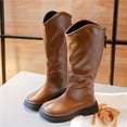 thumbnail image 2 of Generic Girls Knee High Fashion Riding Boots Toddler Girls Zipper Snow Boots Shoes Outdoor Warm Non Slip Knee High Boots, 2 of 8