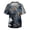 AR18-Blue, variant on Halloween Mens Scrub Tops Pumpkin Bat Pattern Nurse Shirt Funny V Neck Short Sleeve Nurse Uniform With Both Side Pocket Yellow 5XL