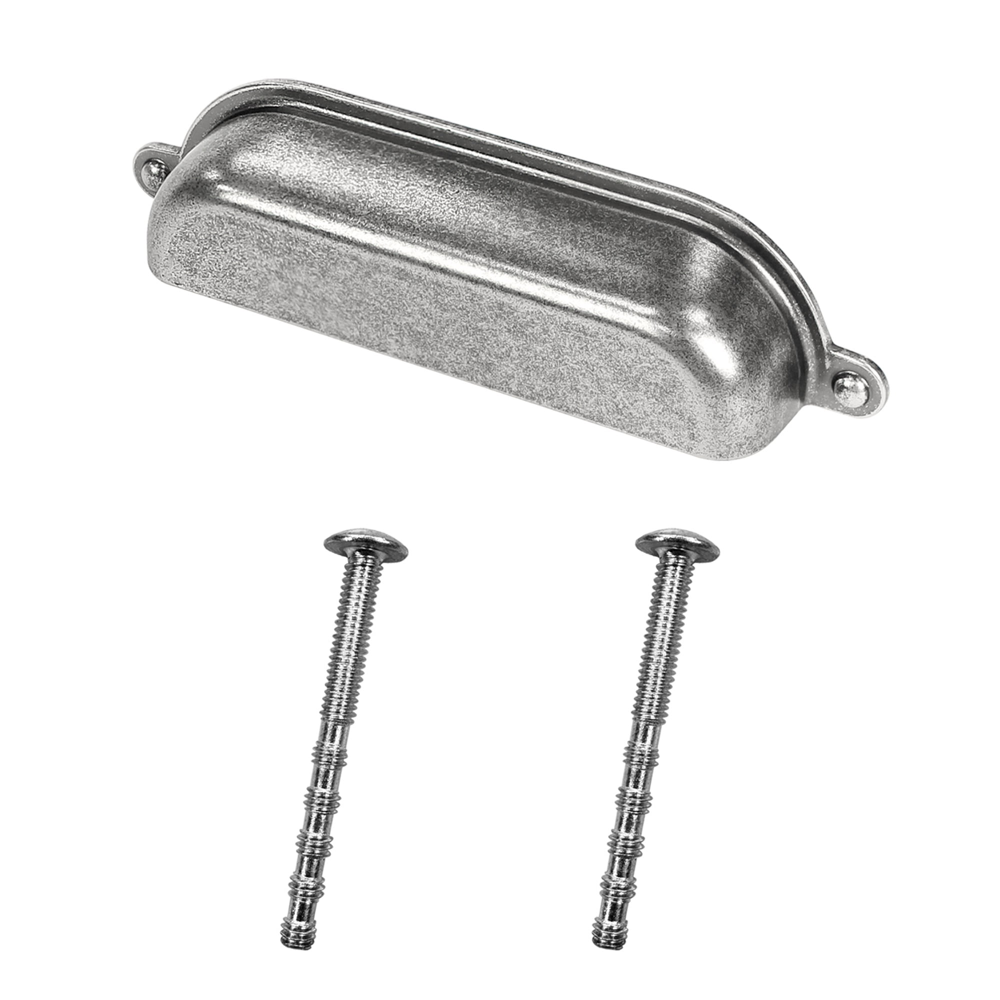 Lumi Home Furnishings Drawer Pull Vintage Library 3.75" Antique Nickel 2-Pack