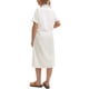 thumbnail image 3 of Vestido de camisa de mezclilla para mujer INSPIRE CHIC, de manga corta, con botones, casual, midi, blanco, talla S, 3 of 6